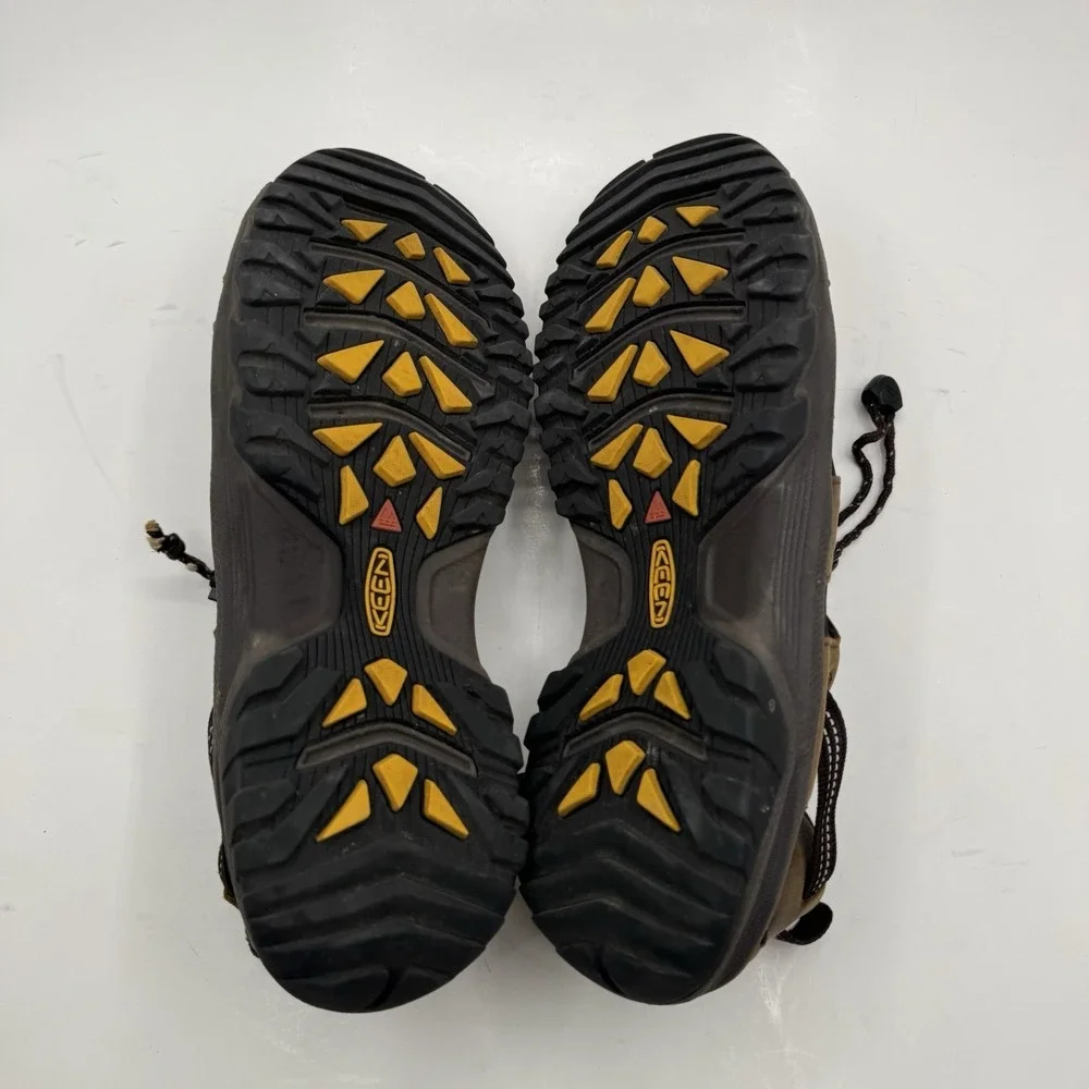 Keen Targhee III Mens Sz 12 Sandals Brown Leather Waterproof/Bungee